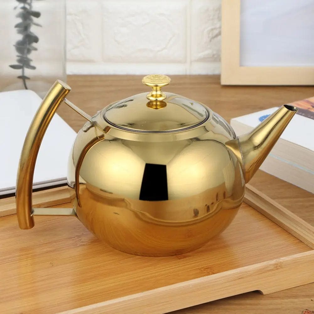 Ronde stalen theepot 1,5L - 2L