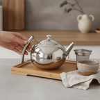 Ronde stalen theepot 1,5L - 2L