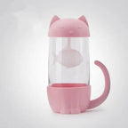 Roze kat theemok met infuser