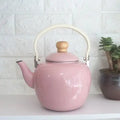 Roze klassieke waterketel 2 liter met emaille afwerking