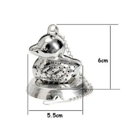 RVS thee-infuser in eendvorm