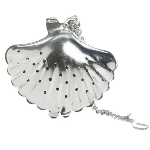 RVS thee-infuser in schelpvorm