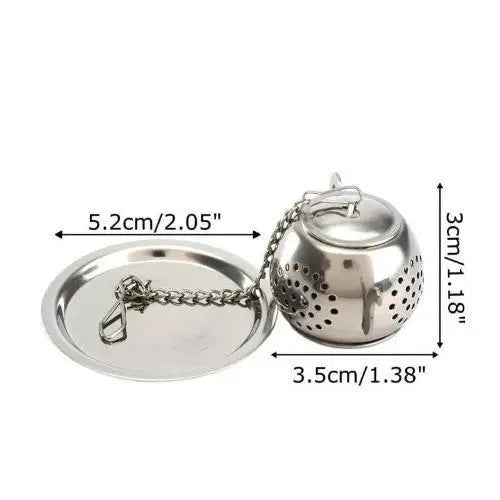 RVS thee-infuser in theepotvorm – zilver- of goudkleurig
