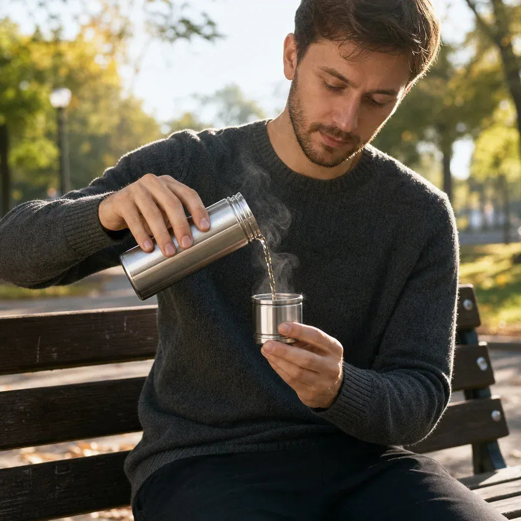RVS theethermos met infuser – 300 of 420 ml