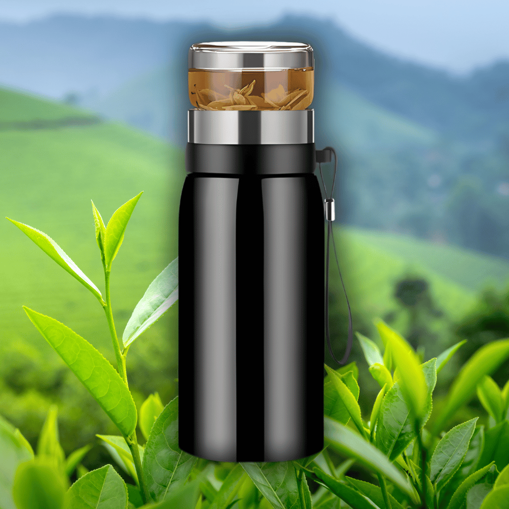 RVS thermosfles met apart theefilter