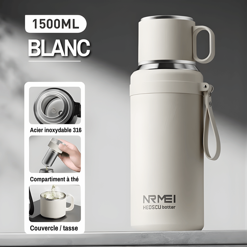 RVS thermosfles voor thee – 800 ml, 1 of 1,5 liter