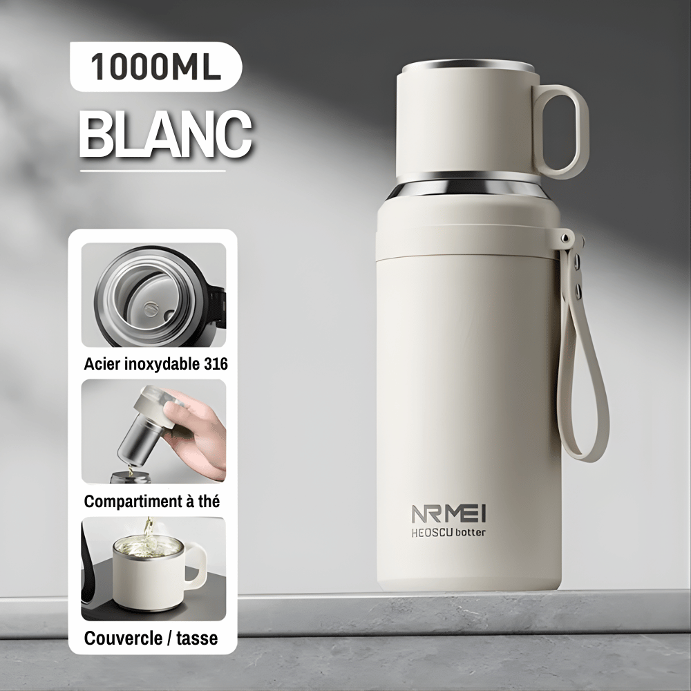 RVS thermosfles voor thee – 800 ml, 1 of 1,5 liter