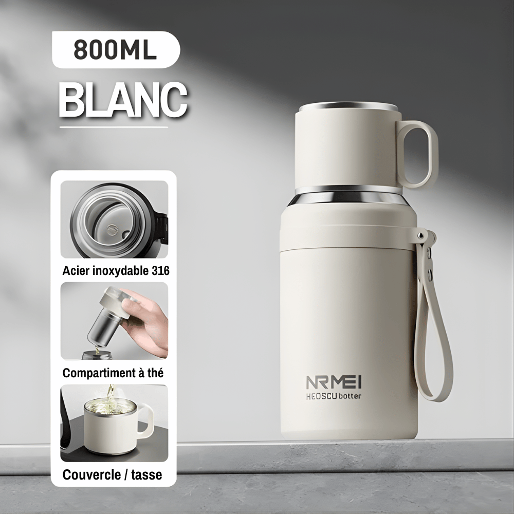 RVS thermosfles voor thee – 800 ml, 1 of 1,5 liter