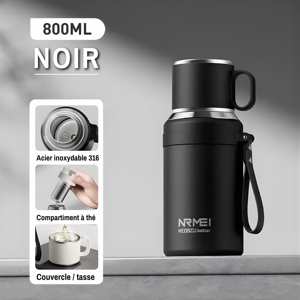 RVS thermosfles voor thee – 800 ml, 1 of 1,5 liter