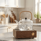 Scandinavische glazen theepot 1,1L