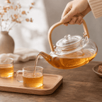 Scandinavische glazen theepot 800 ml met filter – borosilicaatglas