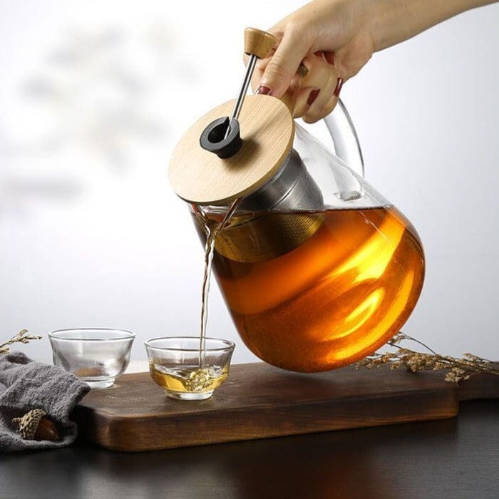 Scandinavische glazen theepot – 950 ml of 1,3 liter