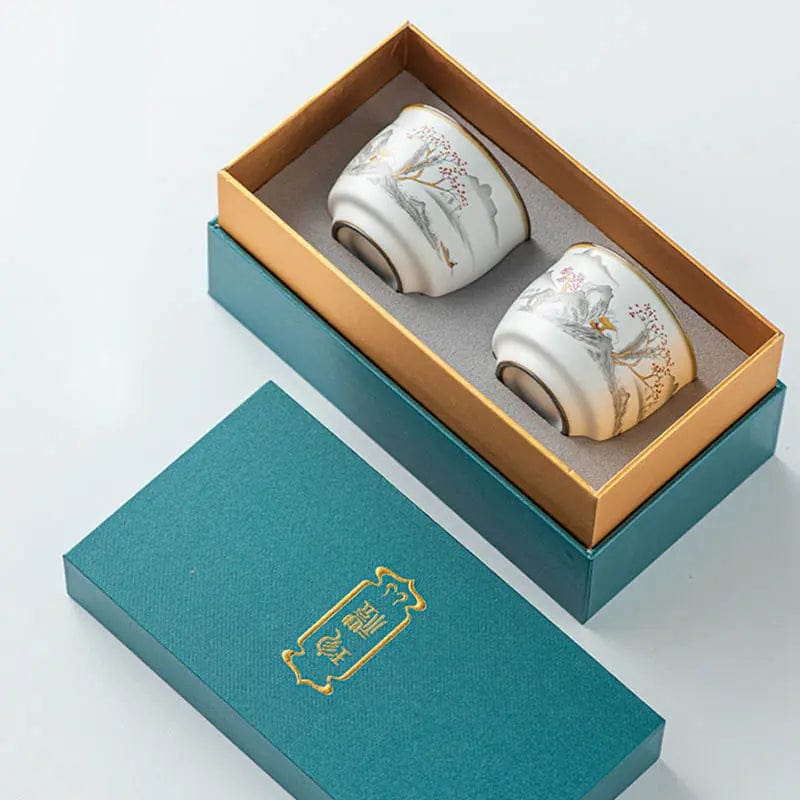 Set van 2 keramische theekopjes 95ml