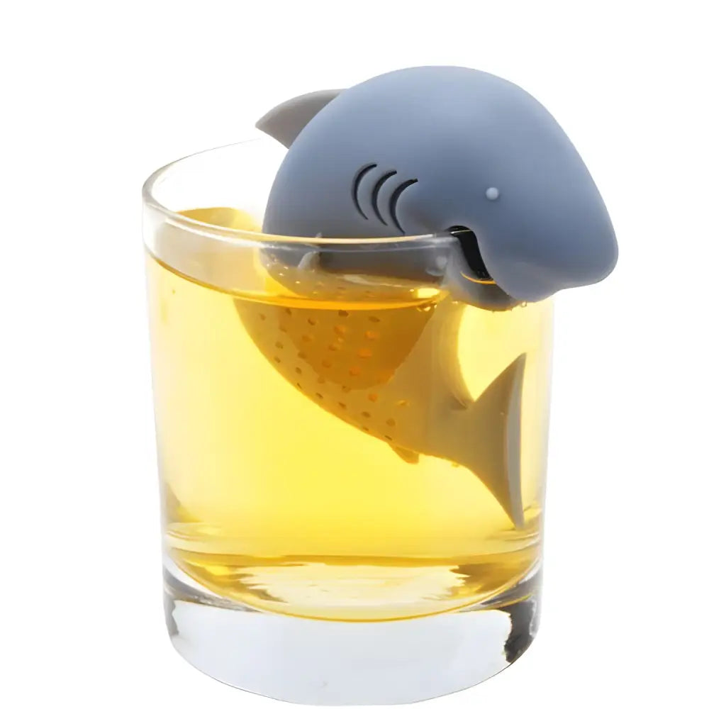 Siliconen thee-infuser haai voor de koprand