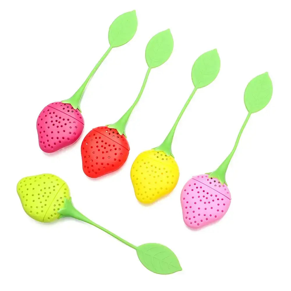 Siliconen thee-infuser in aardbeivorm