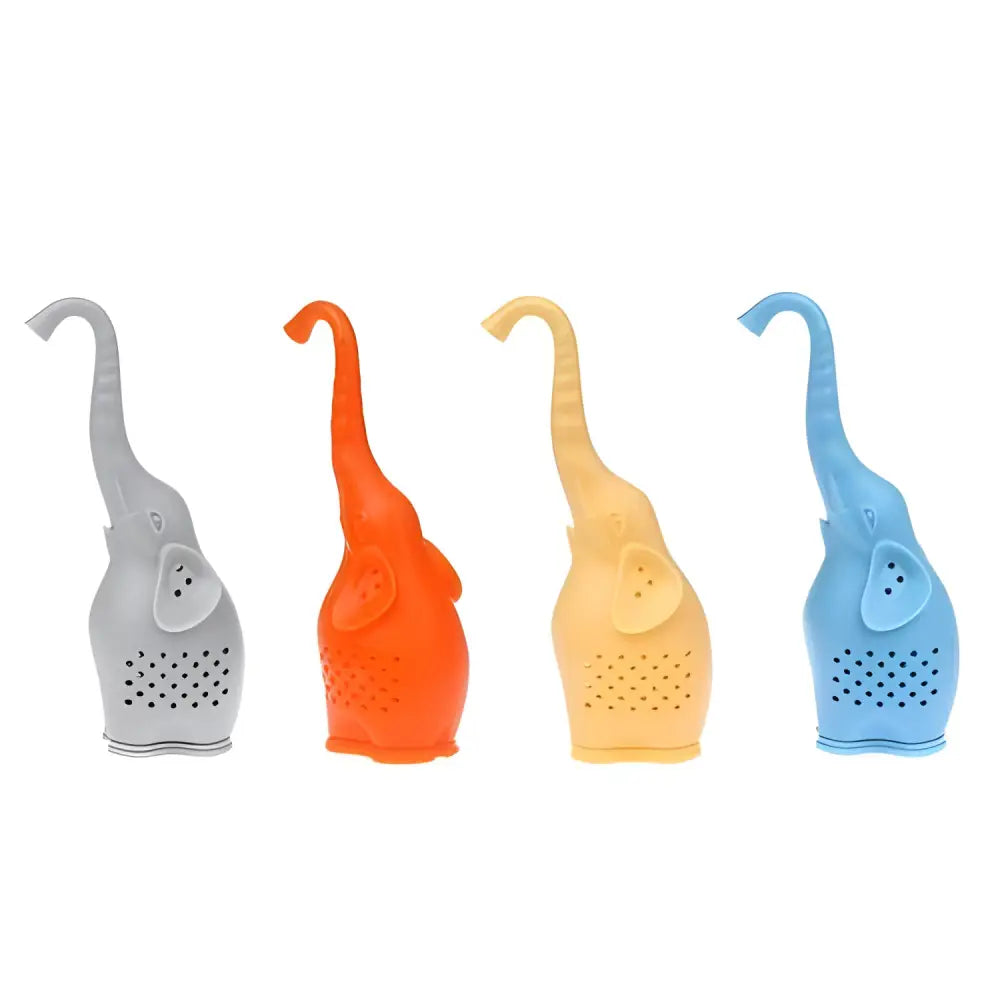 Siliconen thee-infuser in dierenvorm – grijs, blauw of oranje