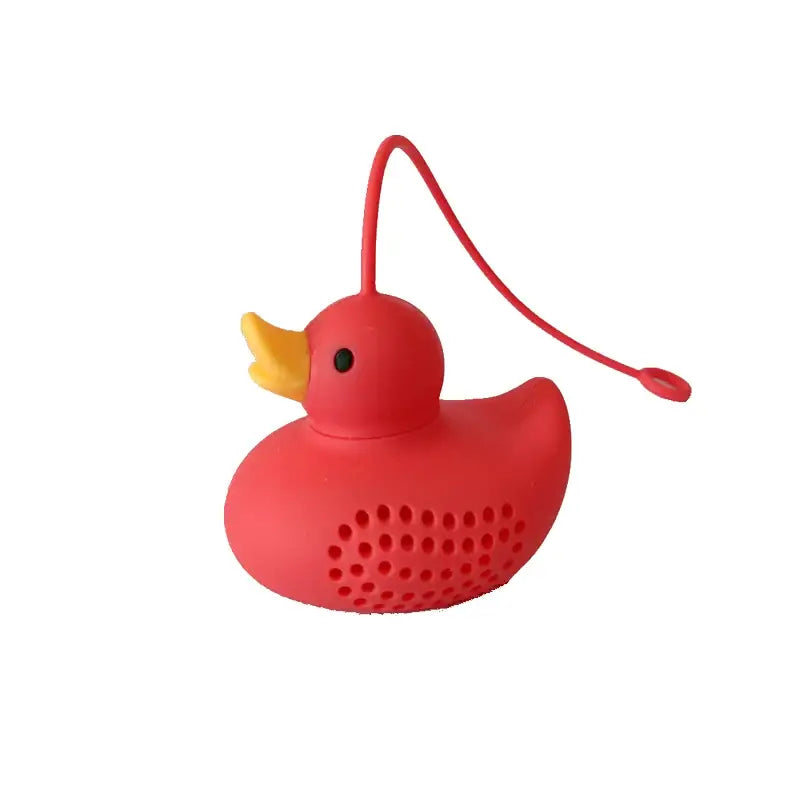 Siliconen thee-infuser in gele eendvorm