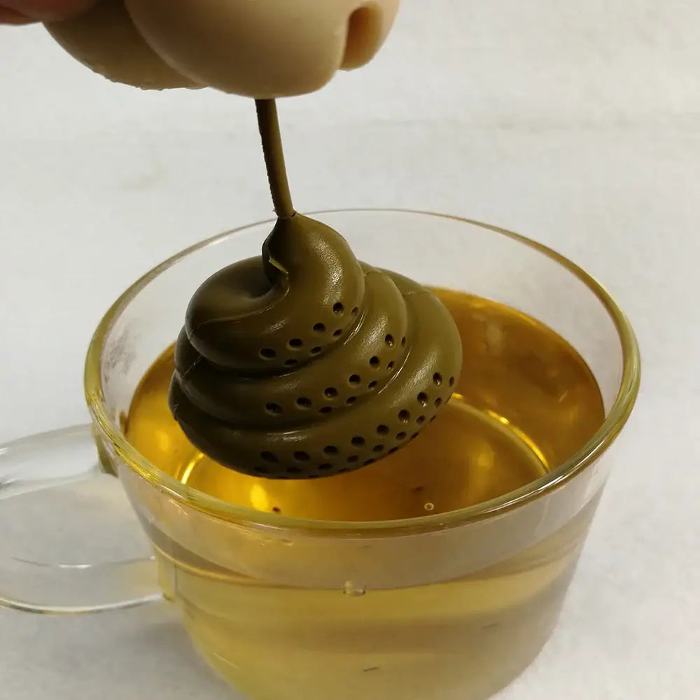 Siliconen thee-infuser in grappige drolvorm