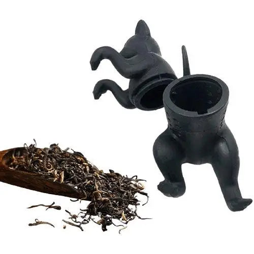 Siliconen thee-infuser in kattenvorm
