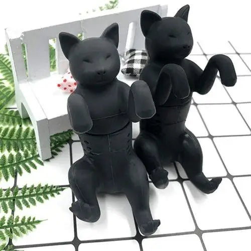 Siliconen thee-infuser in kattenvorm