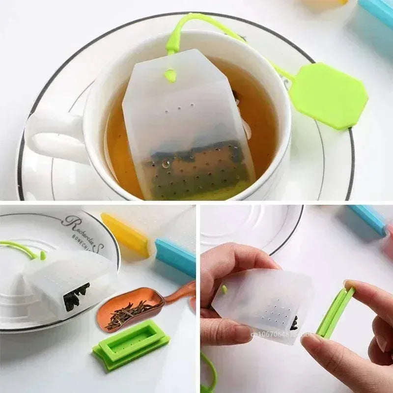 Siliconen thee-infuser in theezakjesvorm
