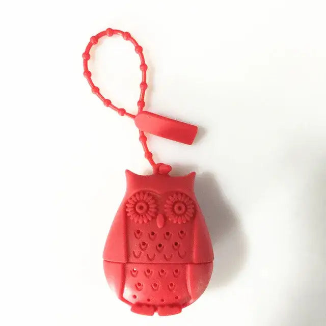 Siliconen thee-infuser in uilvorm