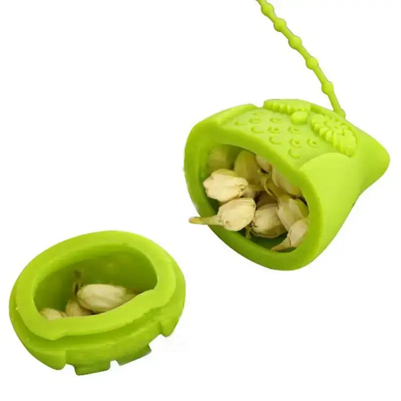 Siliconen thee-infuser in uilvorm