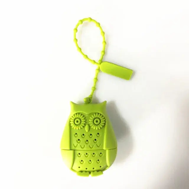Siliconen thee-infuser in uilvorm