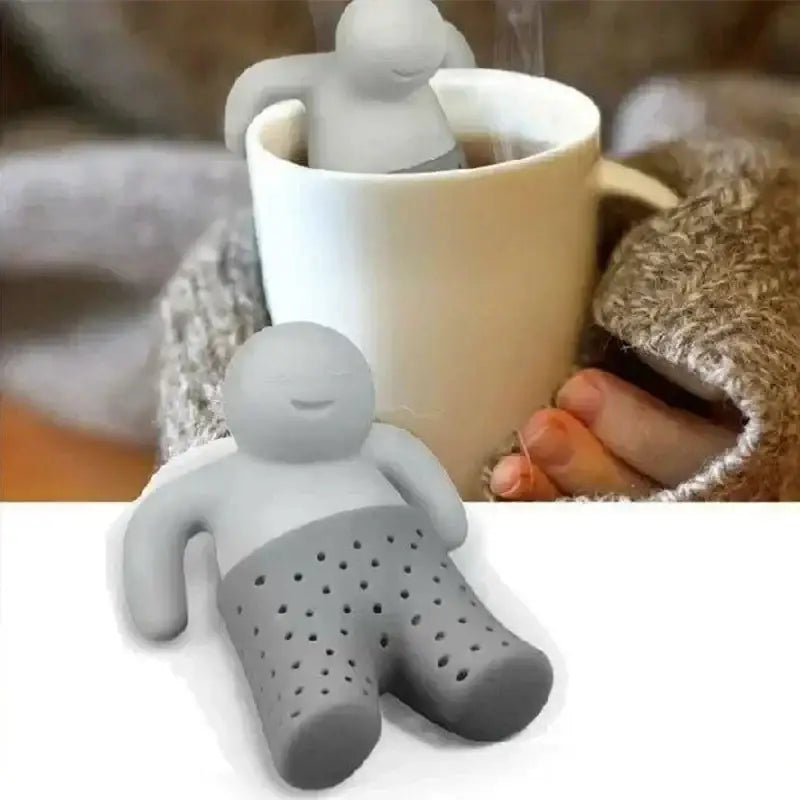 Siliconen thee-infuser mannetje – 86 × 65 mm