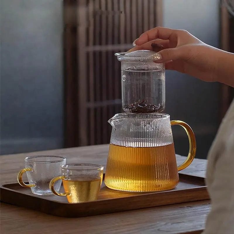 Stijlvolle glazen theepot 500ML - 1L