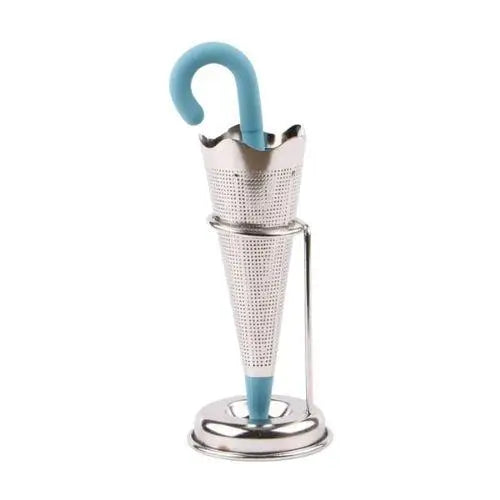 Thee-infuser paraplu met RVS filter en siliconen handgreep