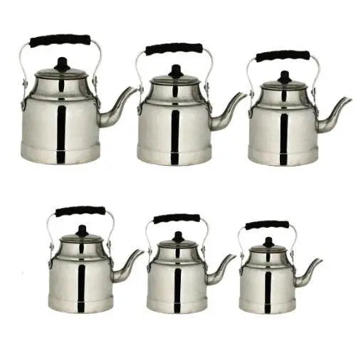 Vintage aluminium waterketel – verschillende inhoudsmaten