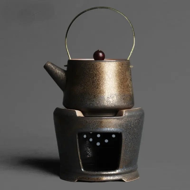 Vintage Japanse theepot met kaarsenwarmer 200ml