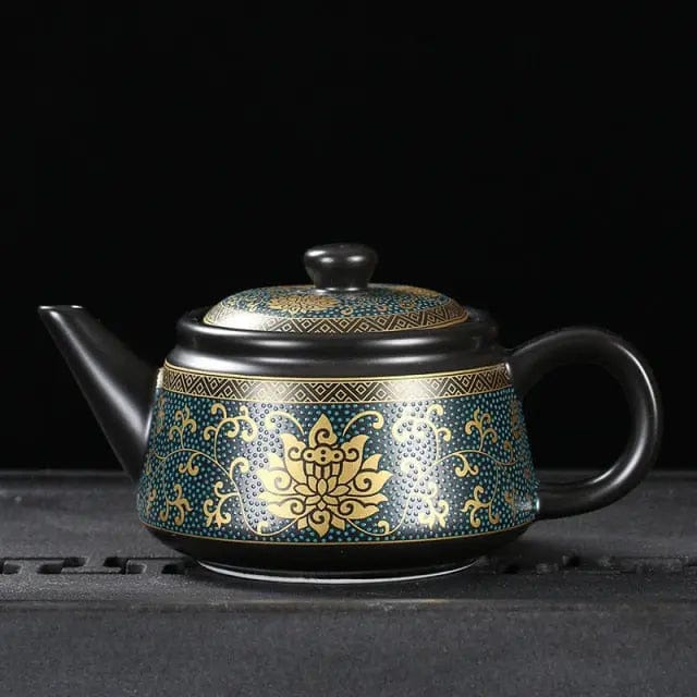 Vintage zwarte Chinese keramische theepot 240 ml
