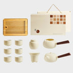 Witte Chinese keramische theeset