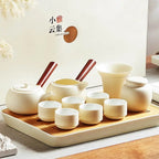 Witte Chinese keramische theeset