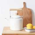 Witte vintage waterketel 1,1 liter in Japanse stijl