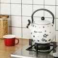 Zwart-witte waterketel 2 liter