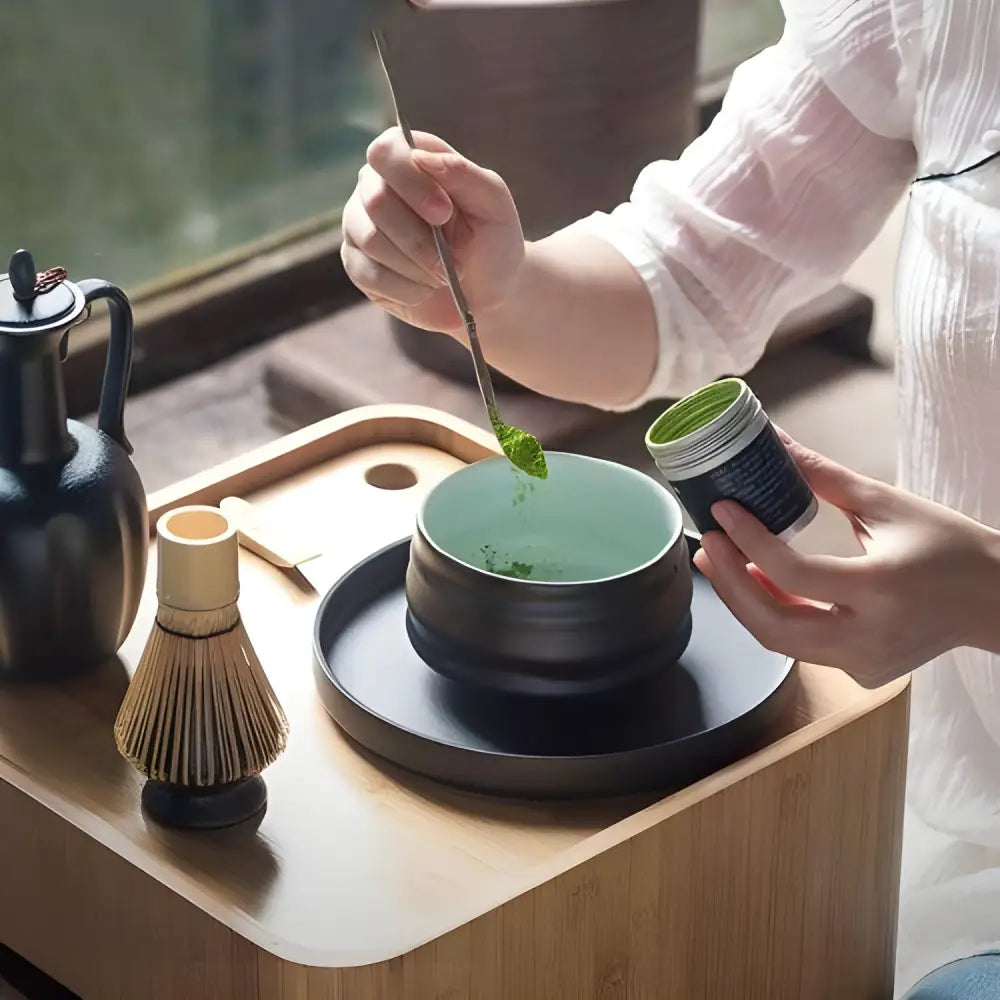 Zwarte chawan theekom 550ml