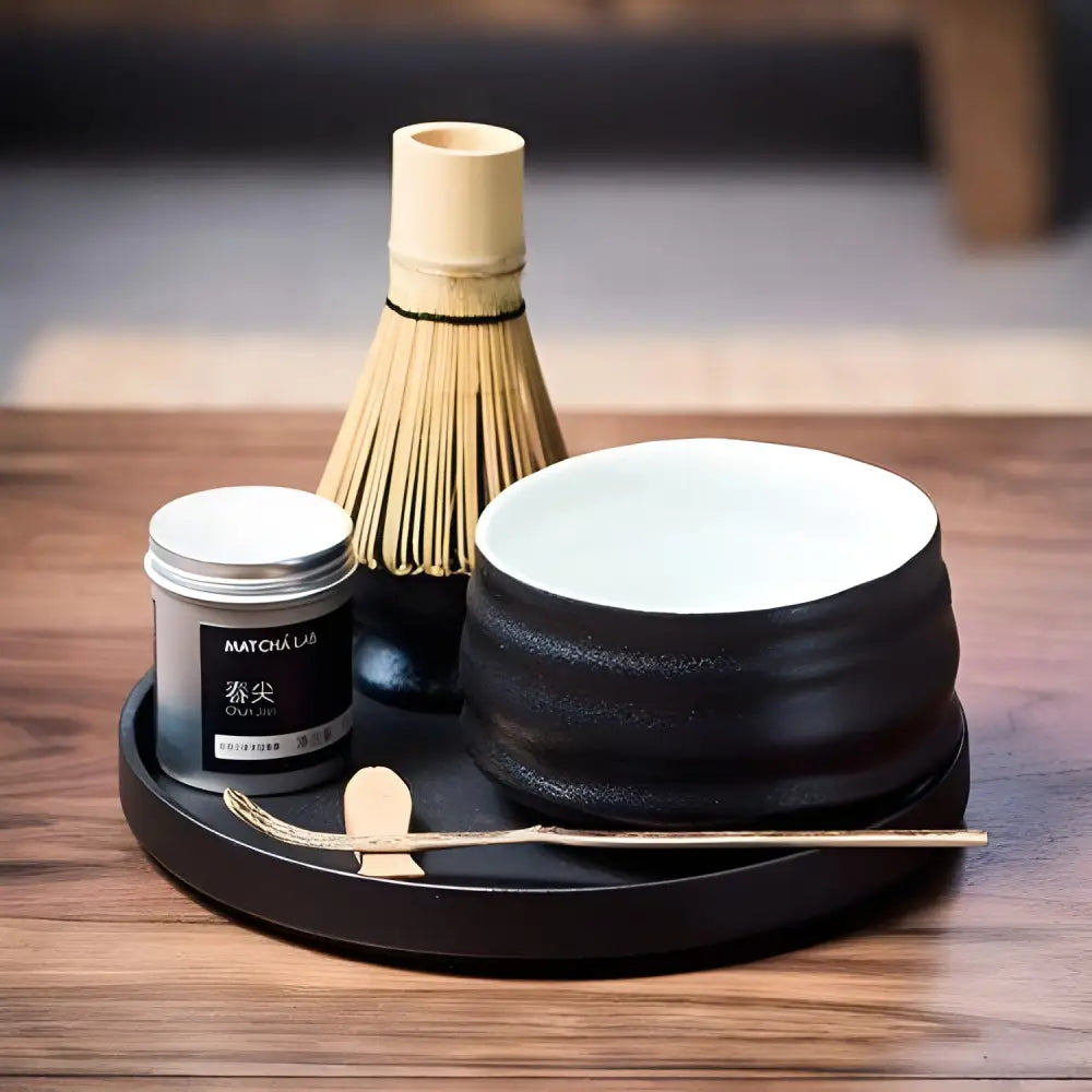 Zwarte chawan theekom 550ml