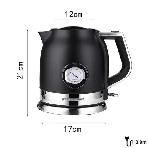Zwarte RVS waterkoker 1,8 liter – 1500 W