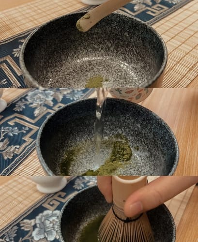 Klantfoto bij beoordeling van Matcha set