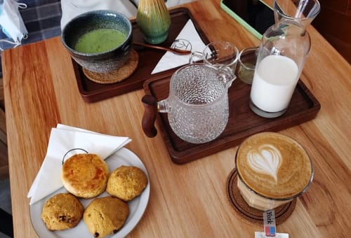 Klantfoto bij beoordeling van Matcha set