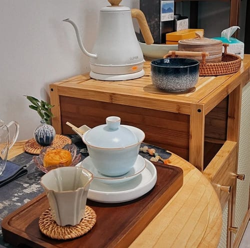 Klantfoto bij beoordeling van Matcha set