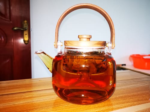 Klantfoto bij beoordeling van Glazen theepot met stoominfuser