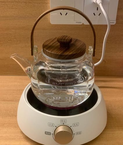 Klantfoto bij beoordeling van Glazen theepot met stoominfuser