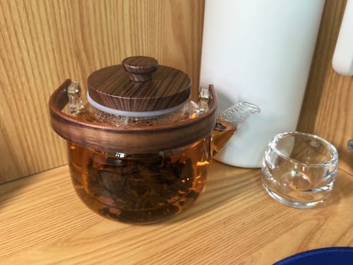 Klantfoto bij beoordeling van Glazen theepot met stoominfuser