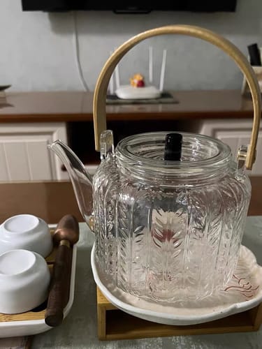 Klantfoto bij beoordeling van Glazen theepot met twee infusers