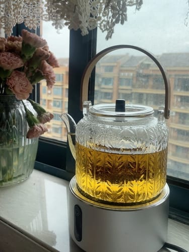 Klantfoto bij beoordeling van Glazen theepot met twee infusers