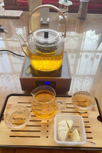 Klantfoto bij beoordeling van Glazen theepot met twee infusers